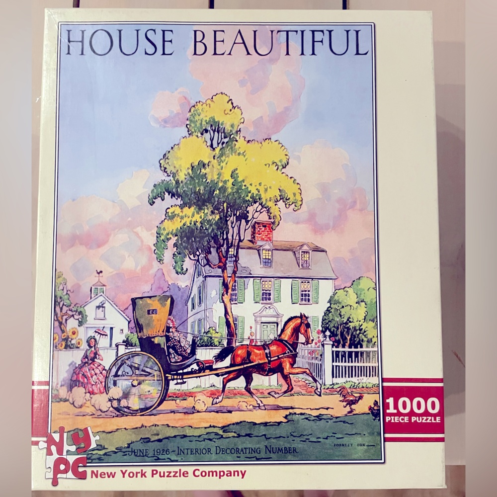 New York Puzzle Co. 1000 Piece Puzzle 20”x27” - Country Home (House Beautiful)